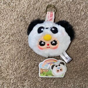 Baby Three Tiny Animals Panda plush keychain